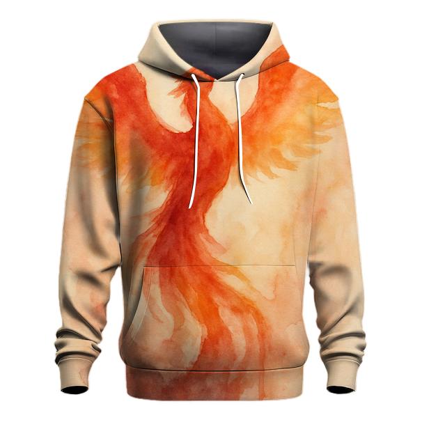Watercolor Phoenix Rising heavyweight hoodies