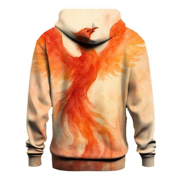 Watercolor Phoenix Rising heavyweight hoodies