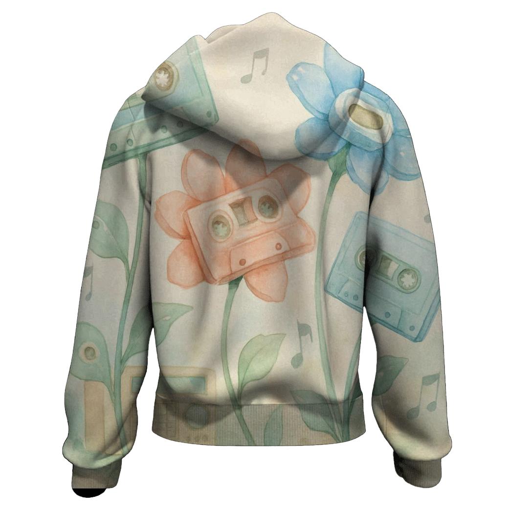 Cassette Garden embroidered hoodies