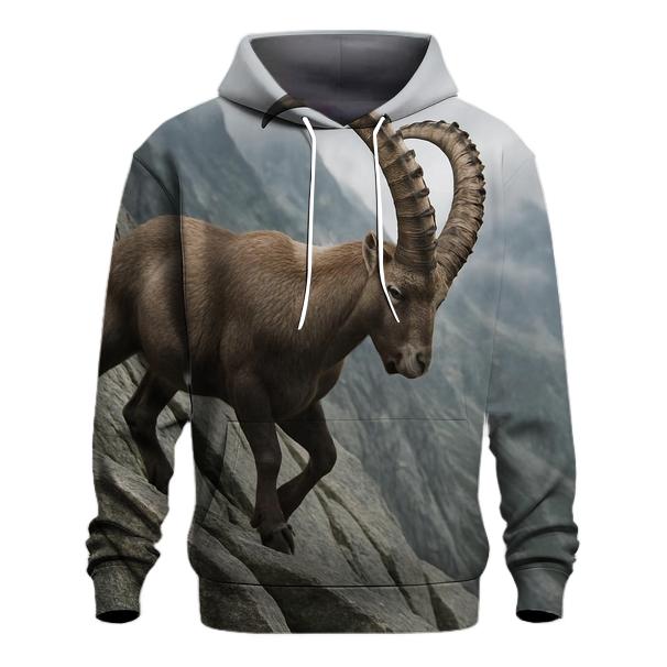 Alpine Ibex Traverse embroidered hoodies