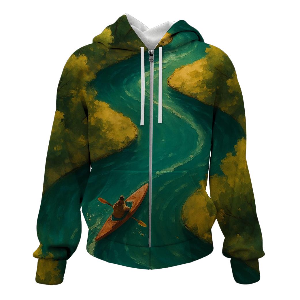 Kayak River Ribbon hoodies fashion
