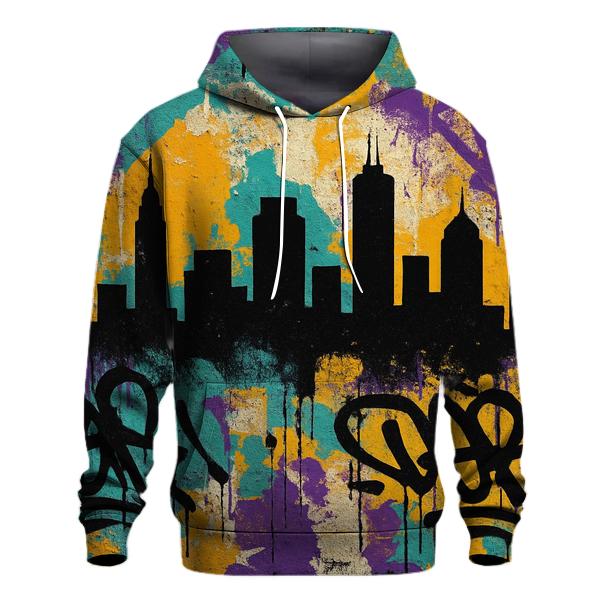Urban Graffiti Skyline graphic hoodies