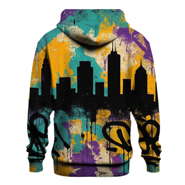 Urban Graffiti Skyline graphic hoodies