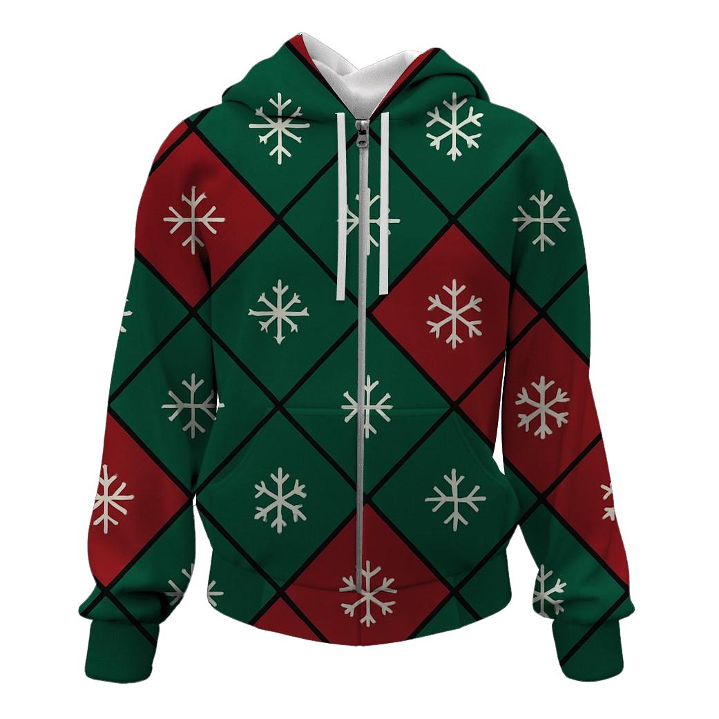 Diamond Snow Tile graphic hoodies