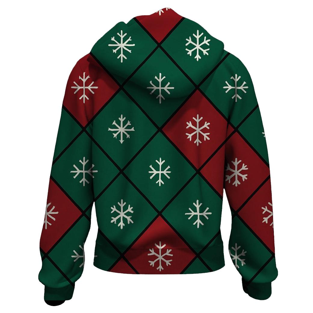 Diamond Snow Tile graphic hoodies