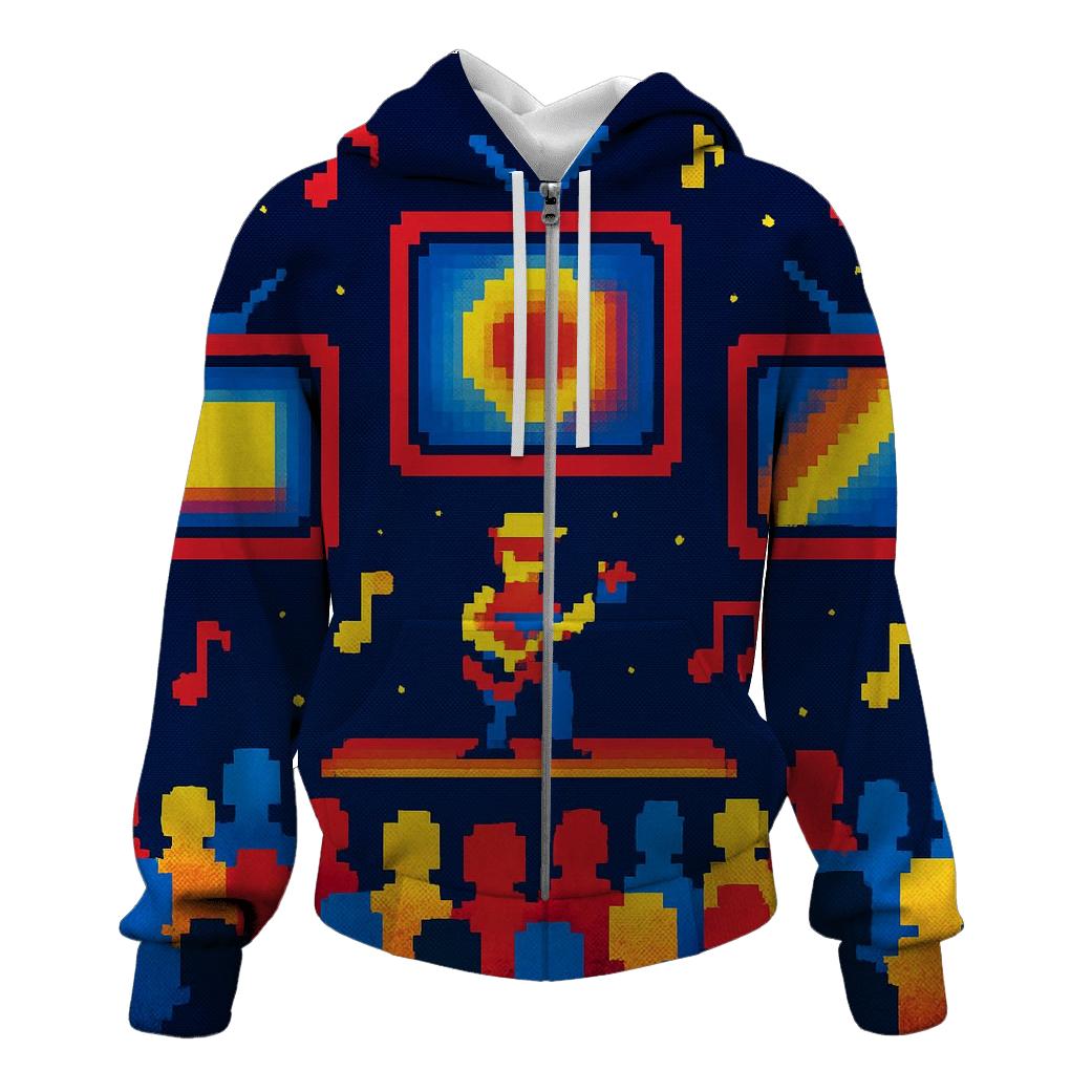 Pixel Concert Night custom hoodies