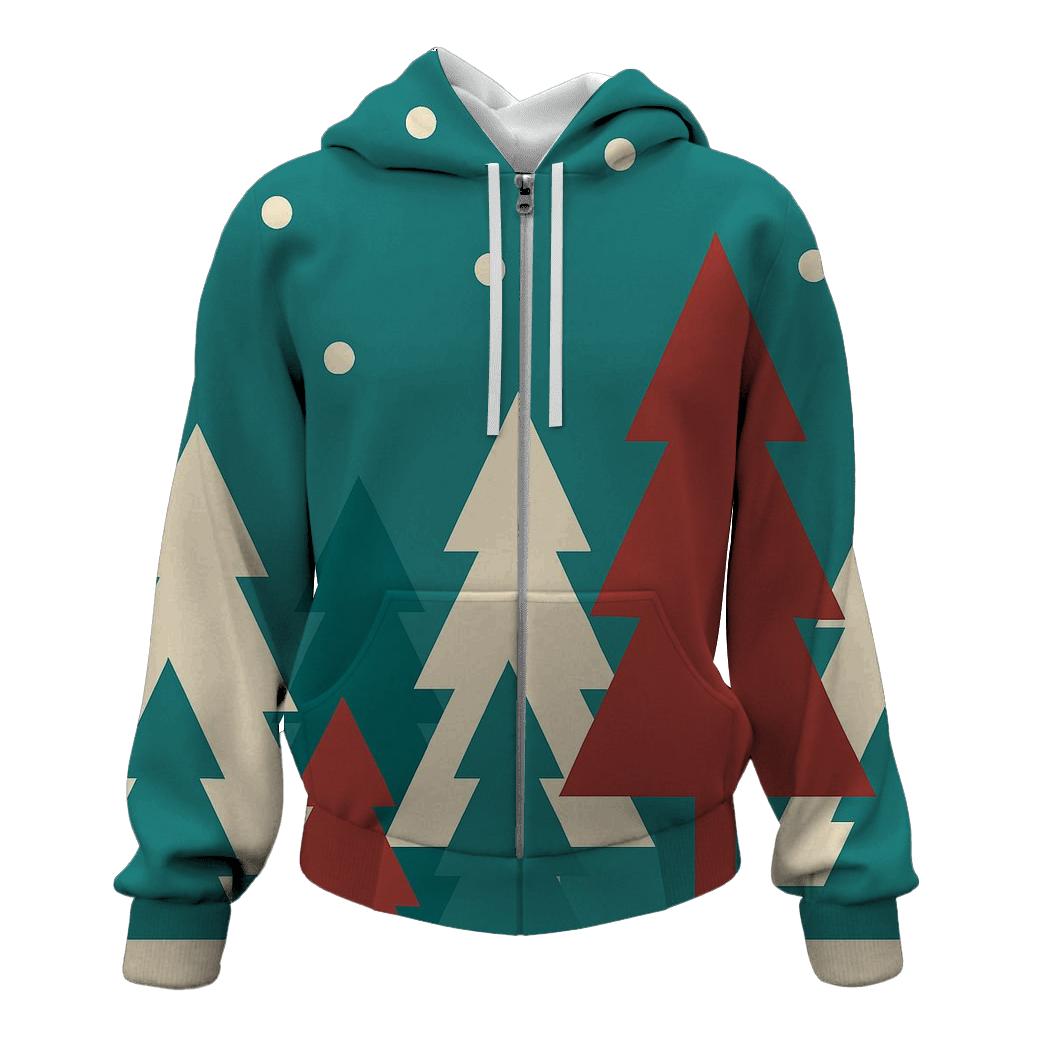 Geometric Noel Landscape heavyweight hoodies
