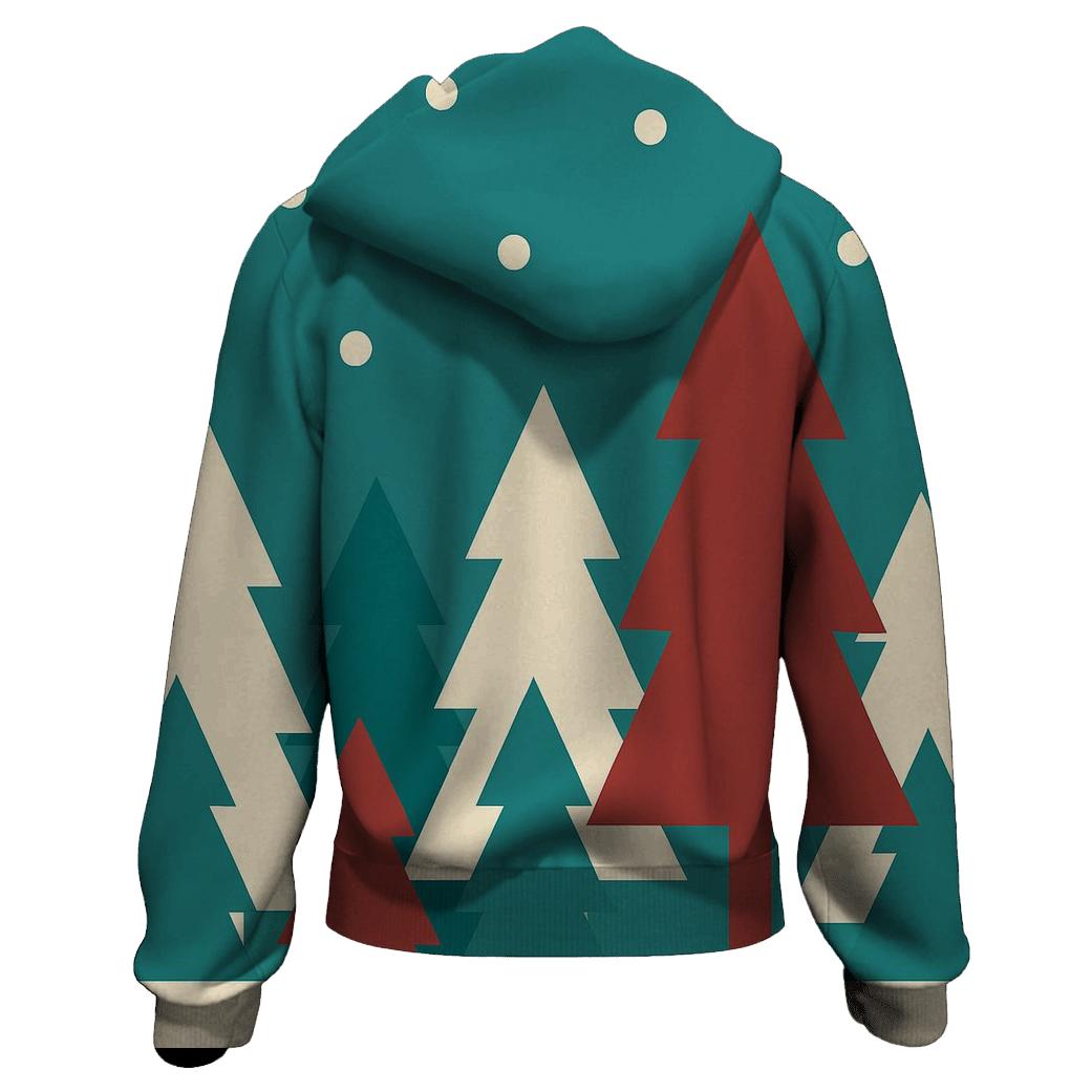 Geometric Noel Landscape heavyweight hoodies