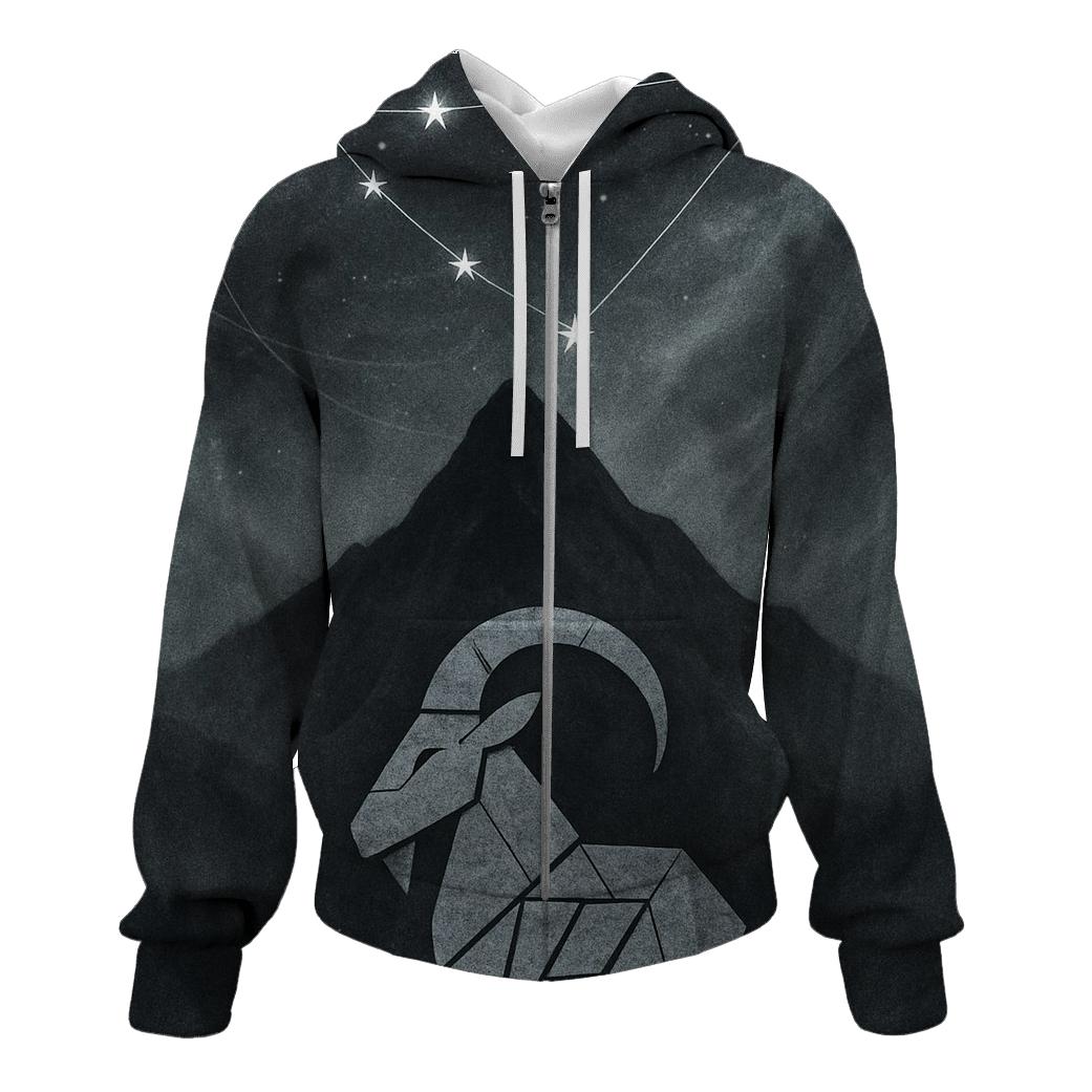 Capricorn Mountain Goat Nebula premium hoodies