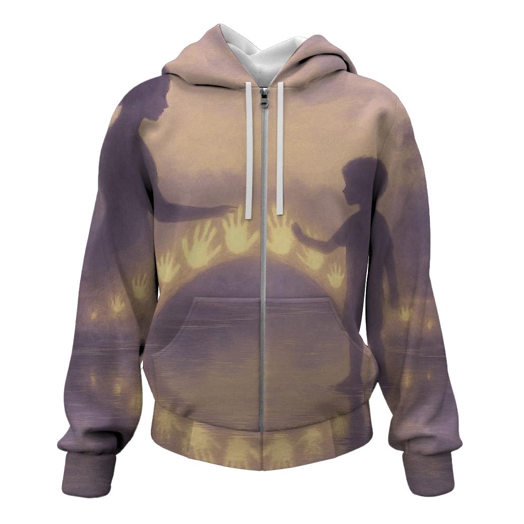 A Bridge Between Hearts lightweight hoodies