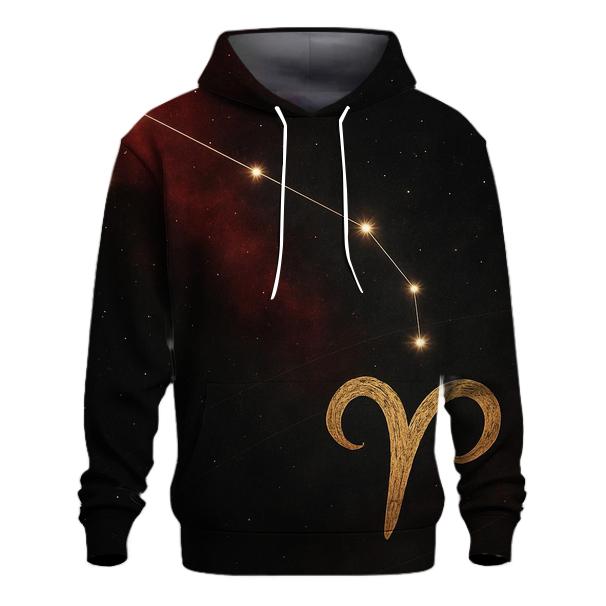 Celestial Aries Constellation Map premium hoodies
