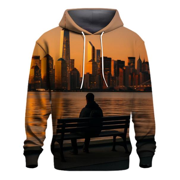 Hudson Sunset Reflection printed hoodies