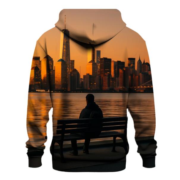 Hudson Sunset Reflection printed hoodies