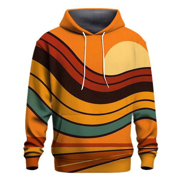 Sunset Vinyl Waves graphic hoodies