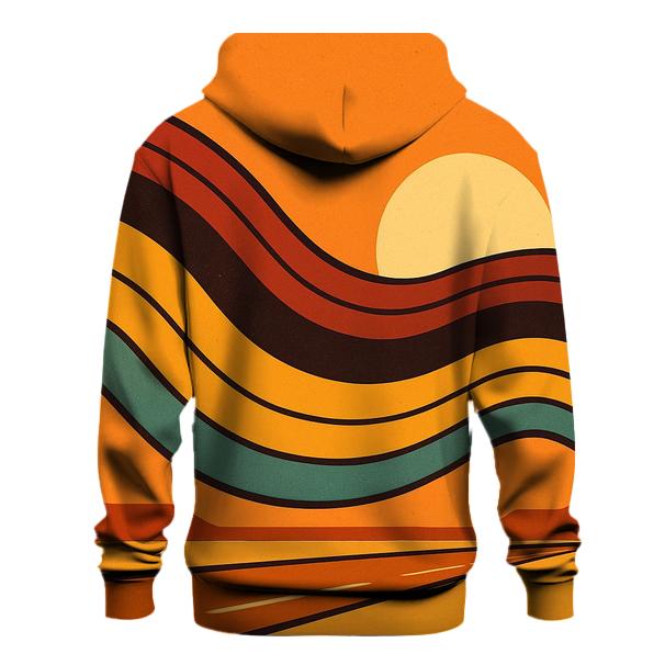 Sunset Vinyl Waves graphic hoodies
