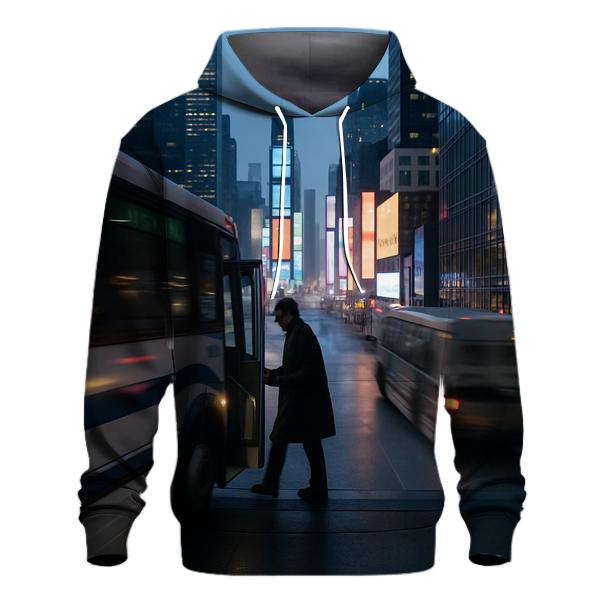 Morning Commuter Above Times Square printed hoodies