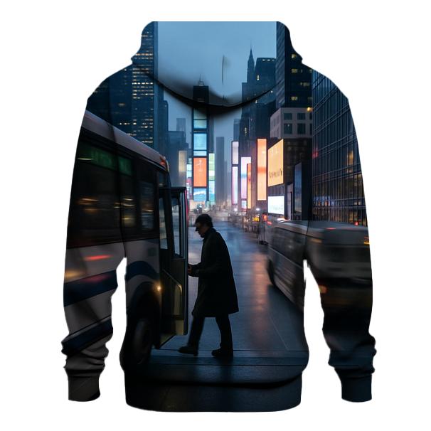 Morning Commuter Above Times Square printed hoodies