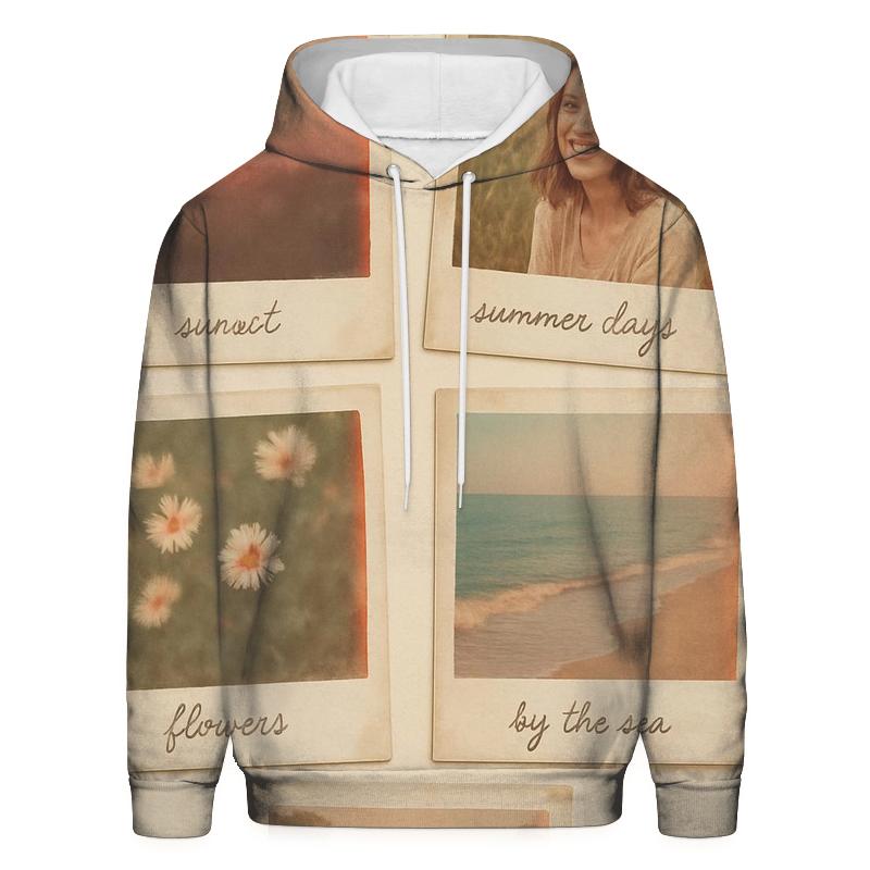 Polaroid Summer Memory Grid hoodie designs