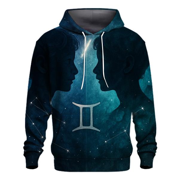 Gemini Twin Nebula Portrait designer hoodies