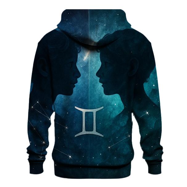 Gemini Twin Nebula Portrait designer hoodies