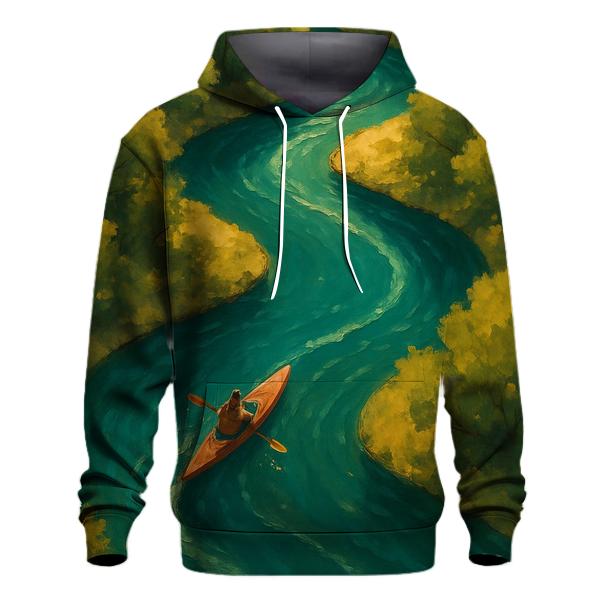 Kayak River Ribbon graphic hoodies