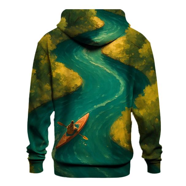 Kayak River Ribbon graphic hoodies