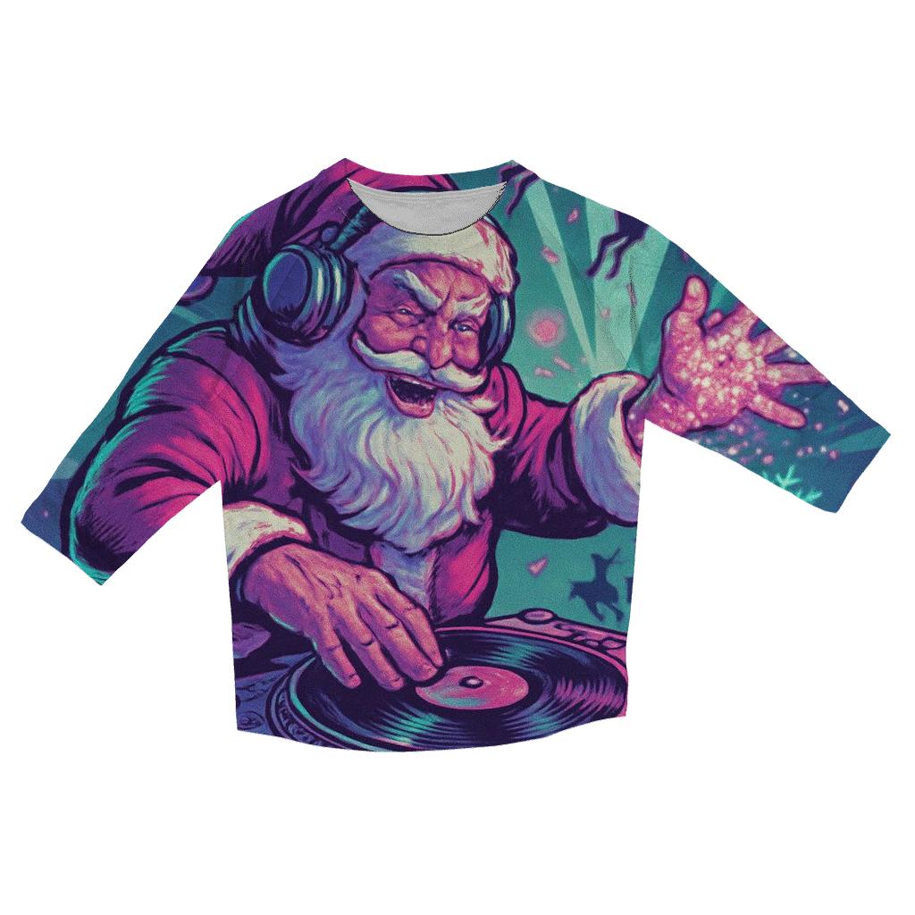 DJ Frost Santa printed three quarter sleeve shirts