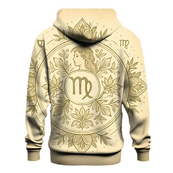 Virgo Earth Mandala Pattern printed hoodies