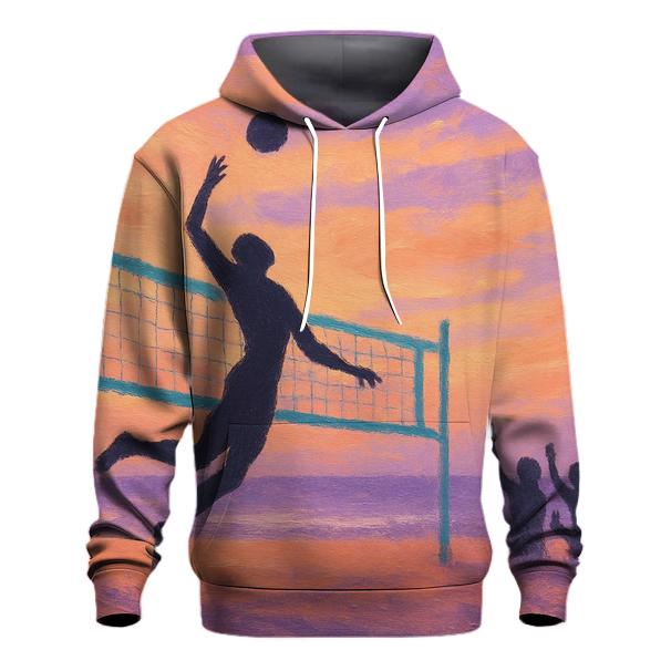 Beach Volleyball Sunset custom hoodies