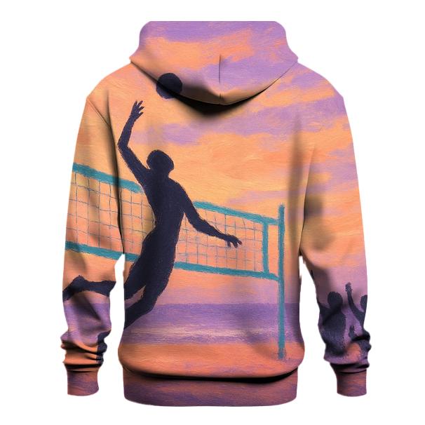 Beach Volleyball Sunset custom hoodies