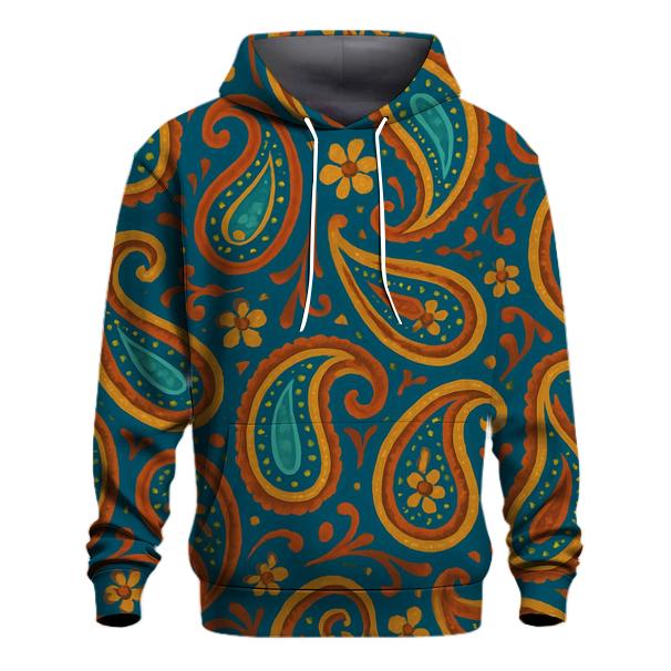 Peacock Paisley Loop pullover hoodies