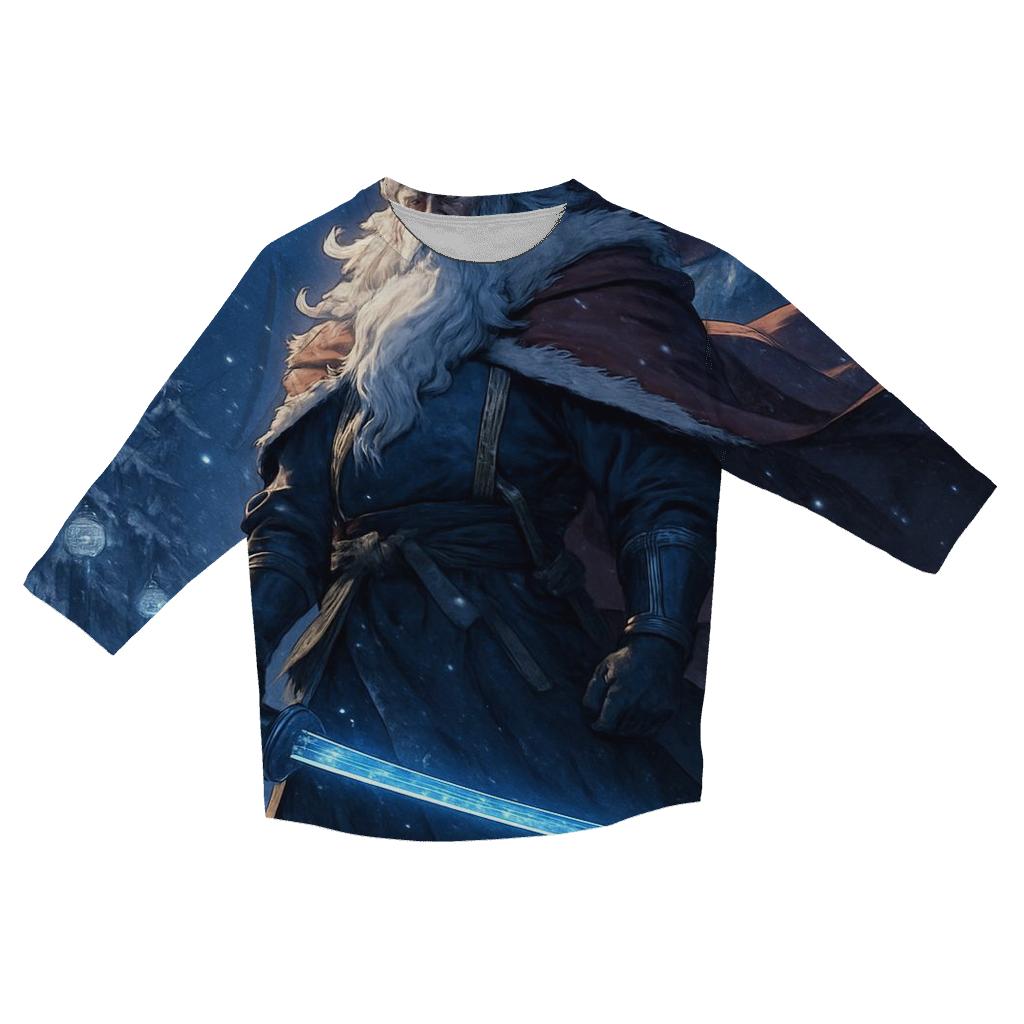 Arctic Samurai Santa trendy 3/4 sleeve tops
