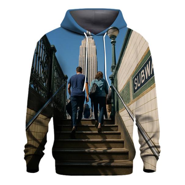 Subway Entrance Framing The Skyline heavyweight hoodies