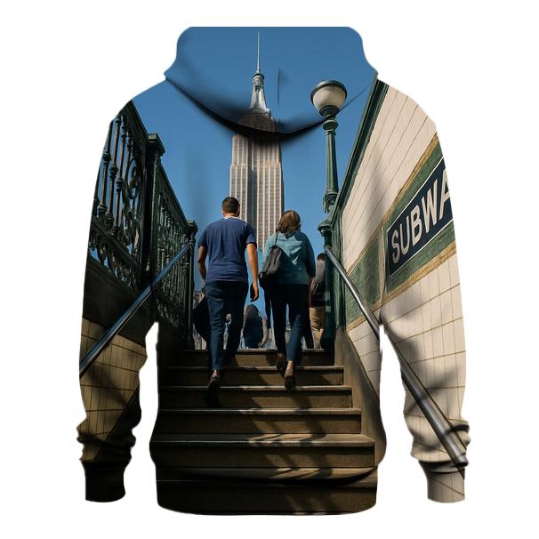 Subway Entrance Framing The Skyline heavyweight hoodies