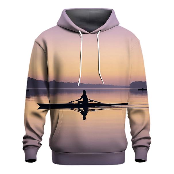 Rowing Dawn Reflection printed hoodies