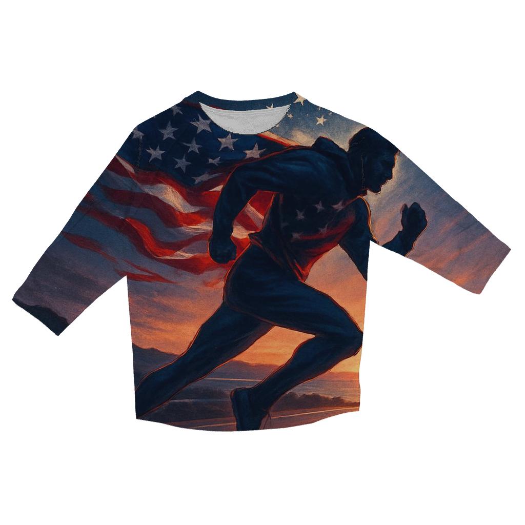 Constellation Banner Runner printed three quarter sleeve shirts
