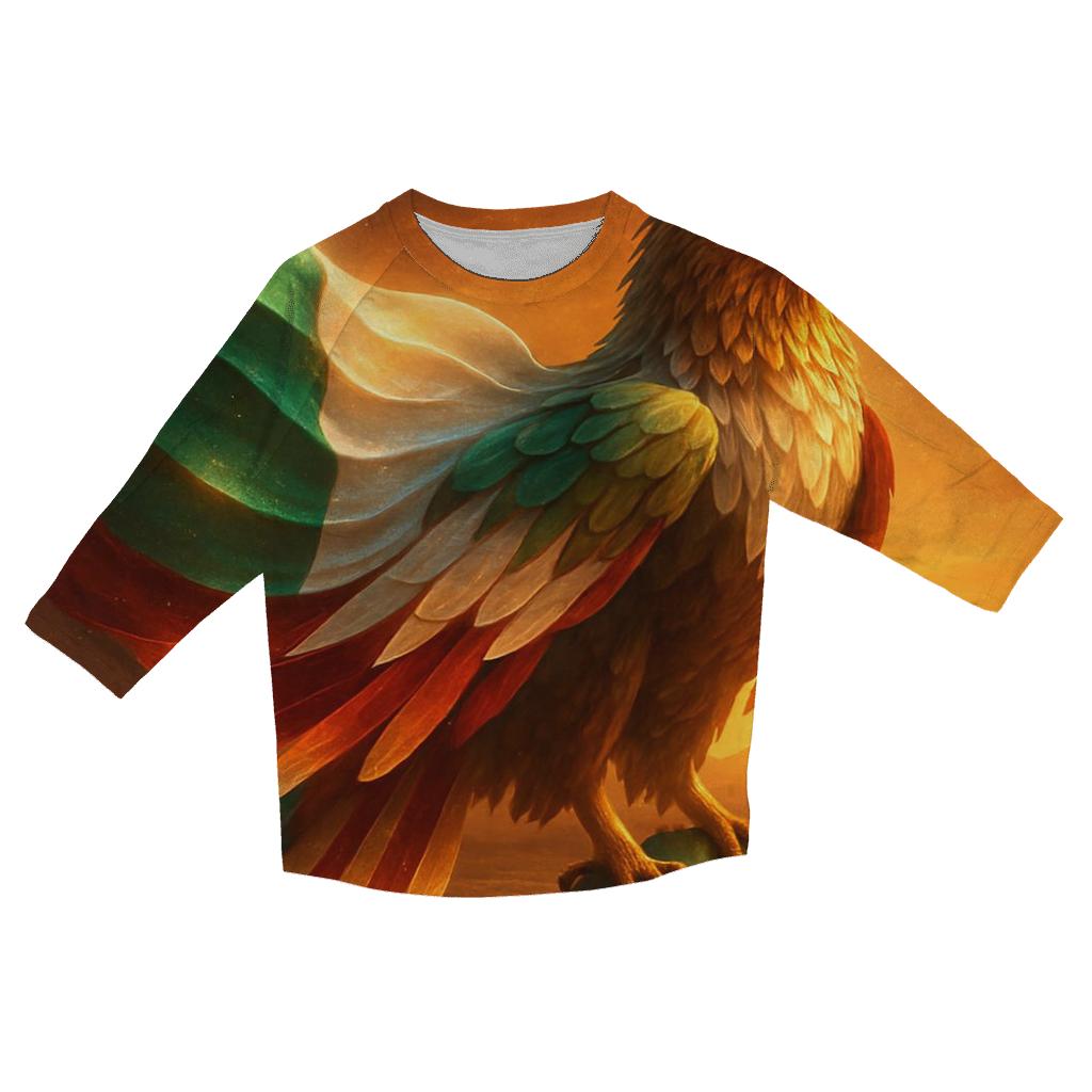 Eagle Serpent Mexico designer 3/4 sleeve blouses