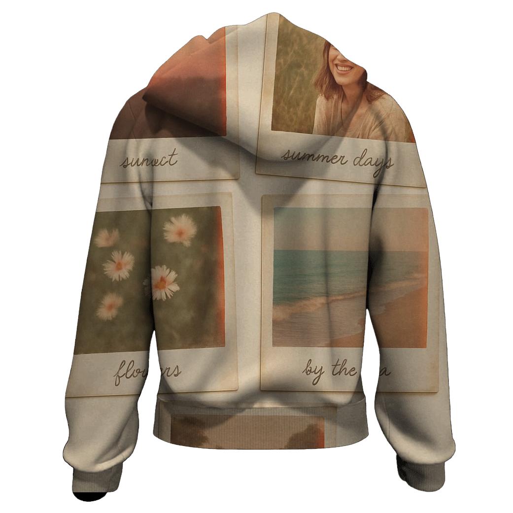 Polaroid Summer Memory Grid designer hoodies
