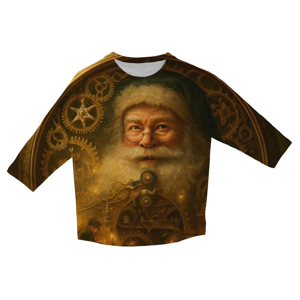 Pocket Watch Santa casual three quarter sleeve shirts
