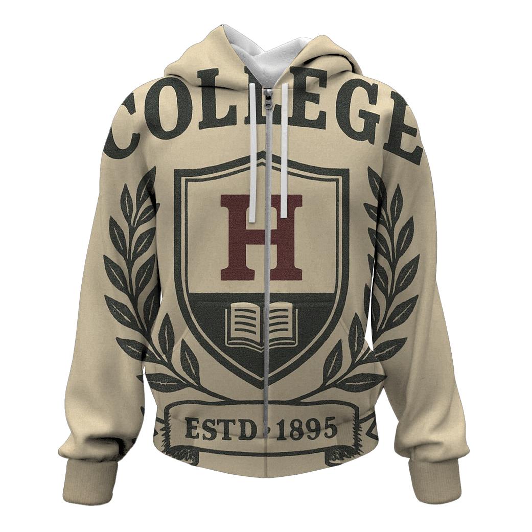 Retro College Crest Poster hoodies fashion