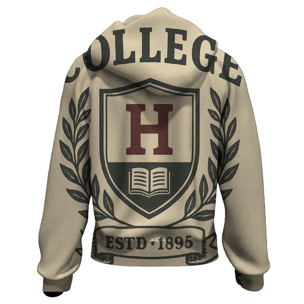 Retro College Crest Poster hoodies fashion