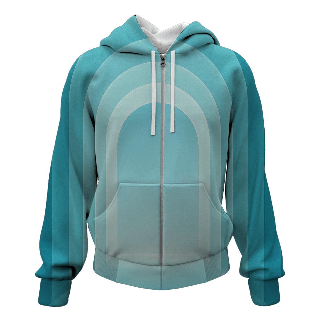 Azure Passage graphic hoodies