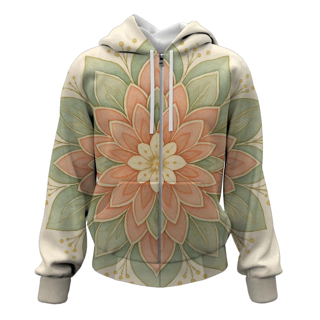 Peaceful Bloom Mandala pullover hoodies
