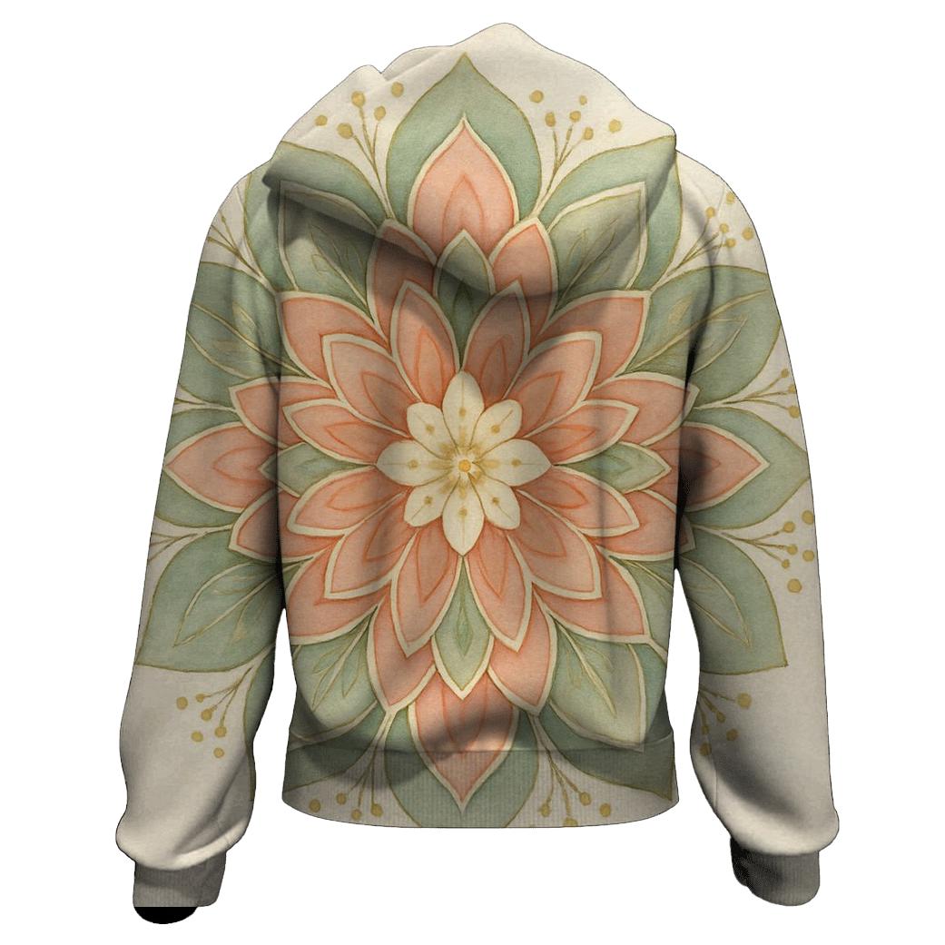 Peaceful Bloom Mandala pullover hoodies