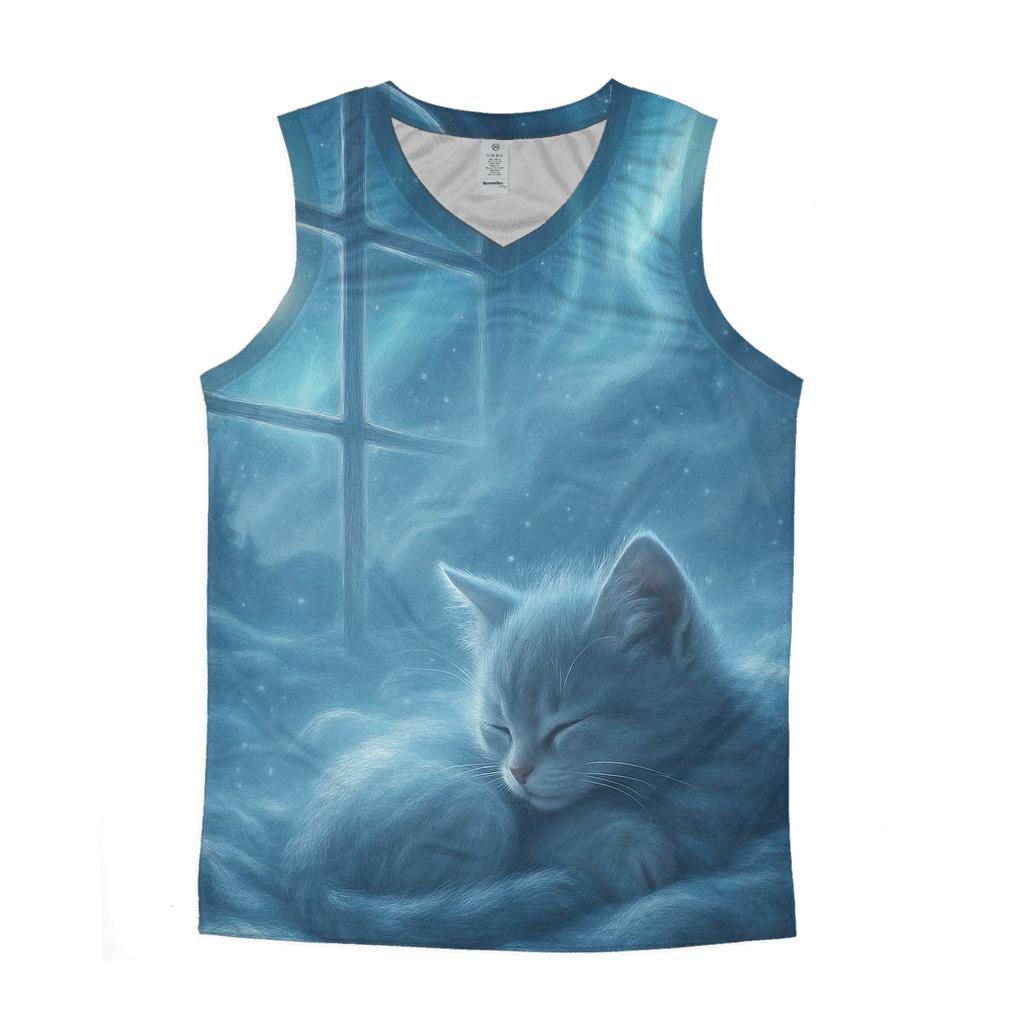 Aurora Nap Nook graphic print tank tops