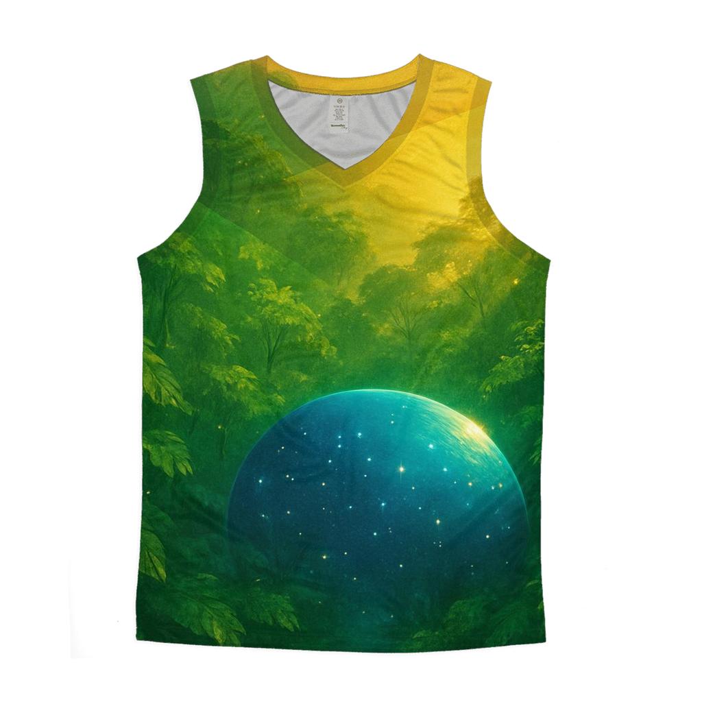 Amazon Mosaic Green Brazil casual summer tank tops