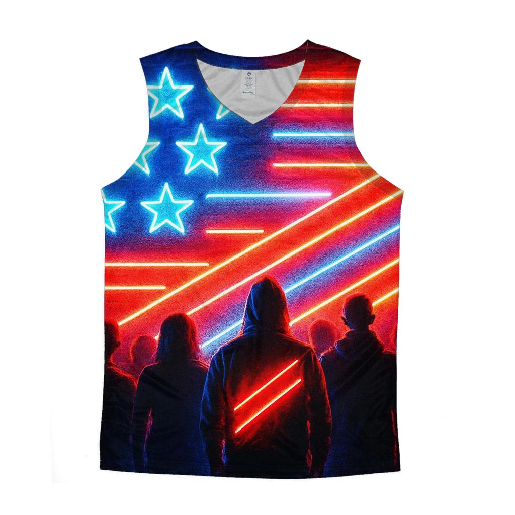 Neon Pop Stars stylish racerback tanks