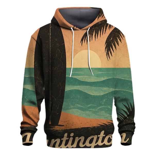 Vintage Surf Sunset Poster designer hoodies
