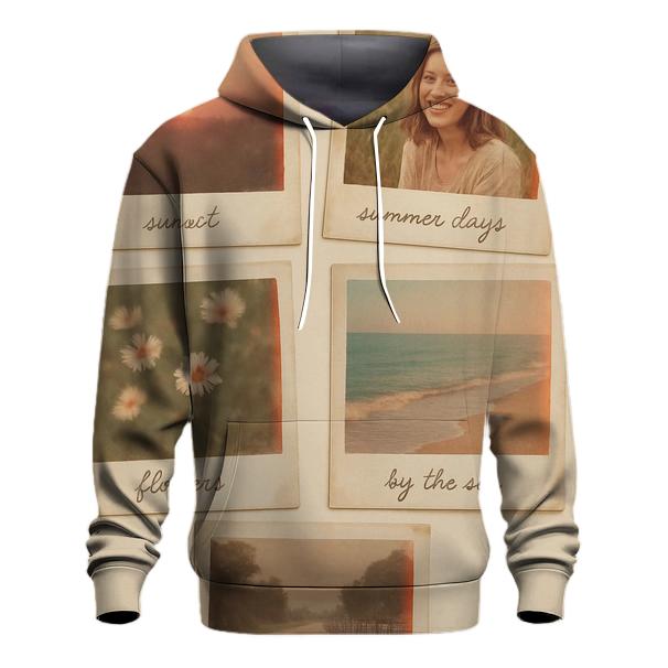 Polaroid Summer Memory Grid lightweight hoodies