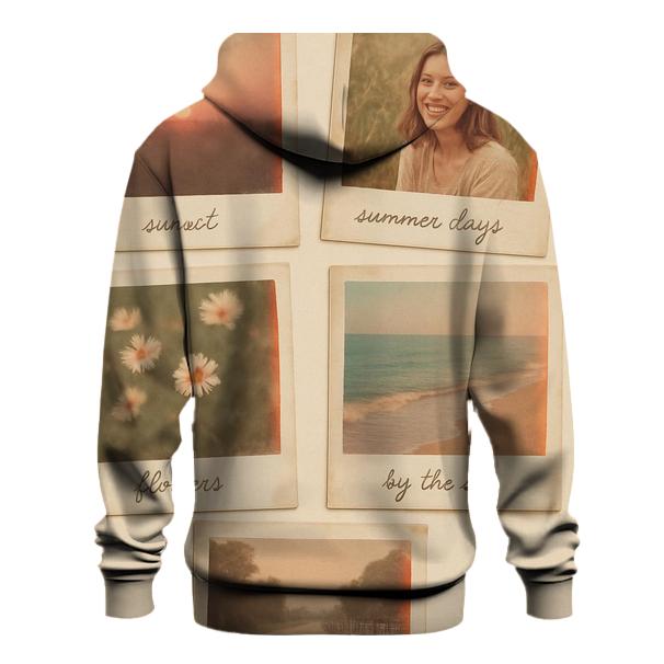Polaroid Summer Memory Grid lightweight hoodies
